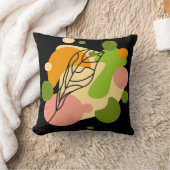 興味深い抽象芸術葉スポット クッション (ブランケット)