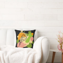 興味深い抽象芸術葉スポット クッション