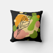 興味深い抽象芸術葉スポット クッション (正面)