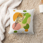 興味深い抽象芸術葉スポット クッション (ブランケット)