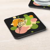 興味深い抽象芸術葉スポット コースター (左側)