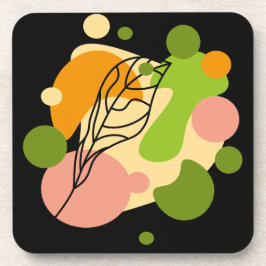 興味深い抽象芸術葉スポット コースター