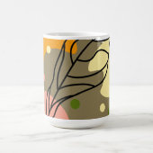 興味深い抽象芸術葉スポット コーヒーマグカップ (中央)