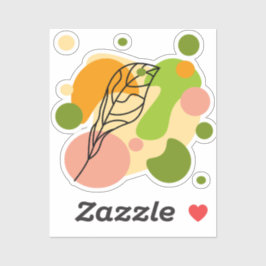 興味深い抽象芸術葉スポット シール