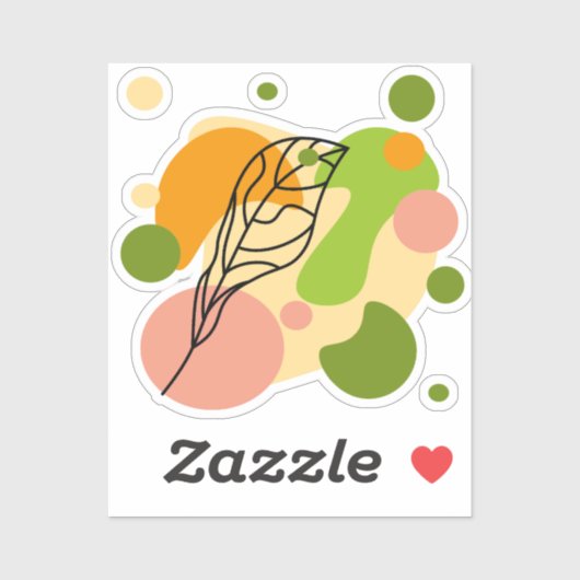 興味深い抽象芸術葉スポット シール (シート)