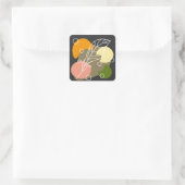 興味深い抽象芸術葉スポット スクエアシール (バッグ)