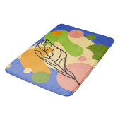 興味深い抽象芸術葉スポット バスマット (アングル)