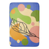 興味深い抽象芸術葉スポット バスマット (正面縦)