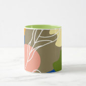 興味深い抽象芸術葉スポット マグカップ (中央)