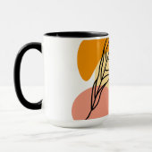 興味深い抽象芸術葉スポット マグカップ (左)