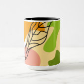 興味深い抽象芸術葉スポット マグカップ (中央)