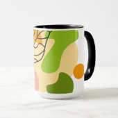 興味深い抽象芸術葉スポット マグカップ (正面右)