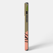 興味深い抽象芸術葉スポット iPhoneケース (左側面)