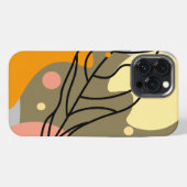興味深い抽象芸術葉スポット iPhoneケース (裏面横)