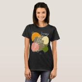 興味深い抽象芸術葉スポット Tシャツ (正面フル)