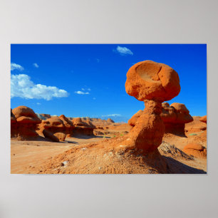 興味深い砂漠岩層 ポスター