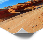 興味深い砂漠岩層 ポスター (角)