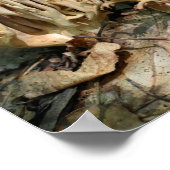 興味深い野生キノコ鏡抽象芸術 ポスター (角)