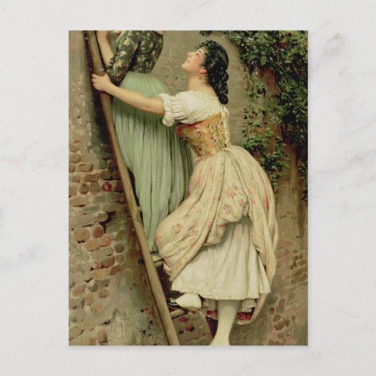 興味、ナシ一年生植物からの、クリスマス1892年 シーズンポストカード (正面)