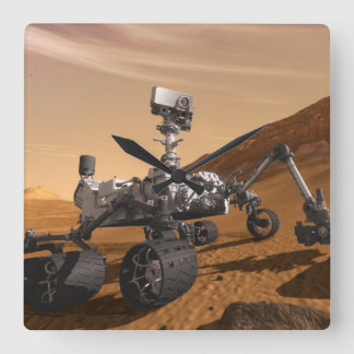 興味: 次の火星の粗紡機 スクエア壁時計