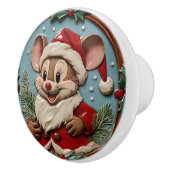 興奮したクリスマスマウス セラミックノブ (右)