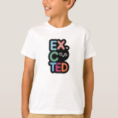 興奮したグラフィックボーイズTシャツ Tシャツ (正面)