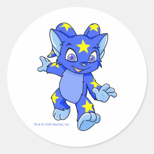 興奮したスターリーアカラ ラウンドシール (正面)