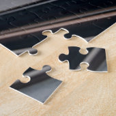 興奮したドッグオンレインカーライドアートプリント ジグソーパズル (側面)