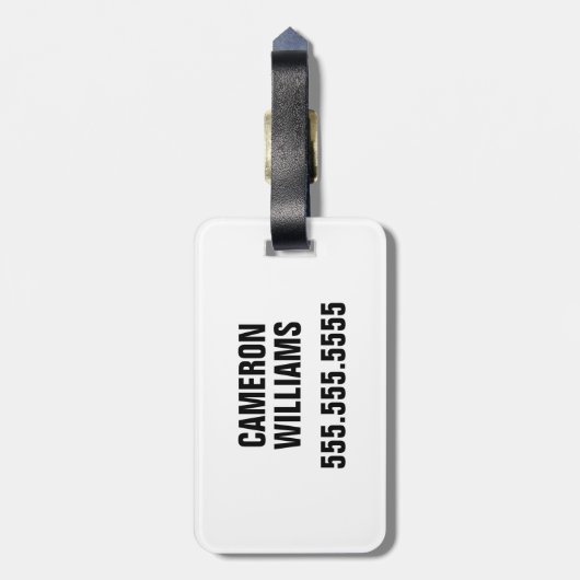 興奮した犬の水中スイミングデザイン ラゲッジタグ (裏面縦)