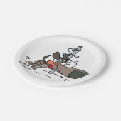 興奮した犬 ペーパープレート (アングル)