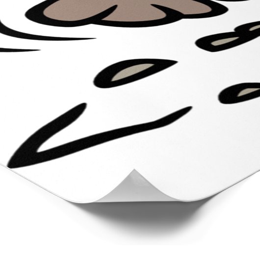 興奮した犬 ポスター (角)