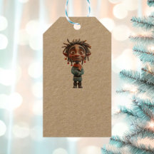 興奮した10代のクリスマス小妖精や小人クラフトギフトラベル