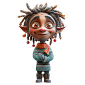 興奮した10代のクリスマス小妖精や小人女子ティー Tシャツ