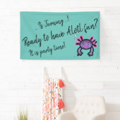 興奮したaxolotlパーティータイムバナー 横断幕 (インサイチュ)