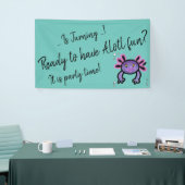 興奮したaxolotlパーティータイムバナー 横断幕 (トレードショー)