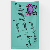 興奮したaxolotlパーティータイムバナー 横断幕 (縦)