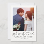 興奮し過ぎる編集可能結婚カラーの発表 サンキューカード (正面)