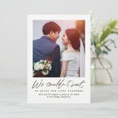 興奮し過ぎる編集可能結婚カラーの発表 サンキューカード (スタンド正面)