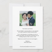 興奮し過ぎる編集可能結婚カラーの発表 サンキューカード (裏面)