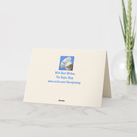 興奮すごい猫誕生日カード カード (裏面)