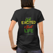 興奮するアフリカの女性を得て下さい Tシャツ (裏面)