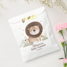 興奮に燃える可愛いライオンの赤ちゃんシャワー フェイバーバッグ