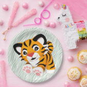 興奮のプレートと野生ベビートラ ペーパープレート (パーティー)