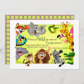 興奮の招待状と野生 招待状 (正面/裏面)