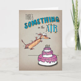 興奮リーピングダックシュント誕生日 カード