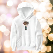 興奮10代のクリスマス小妖精や小人ボーイズフード付きスウェットシャツ