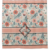 興隆したボホの消音パーソナライズされた シャワーカーテン (正面)