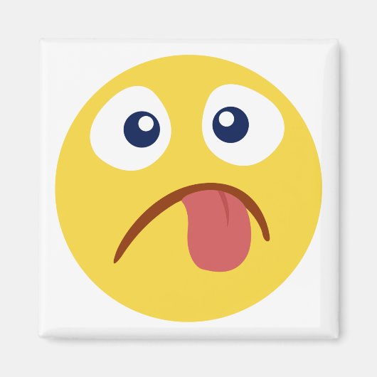 舌から出る絵文字 マグネット (正面)