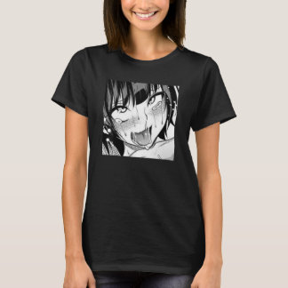舌と手を出したアエガオアニメガールWeeb T Tシャツ