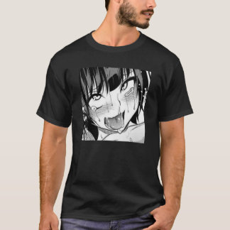 舌と手を出したアエガオアニメガールWeeb T Tシャツ